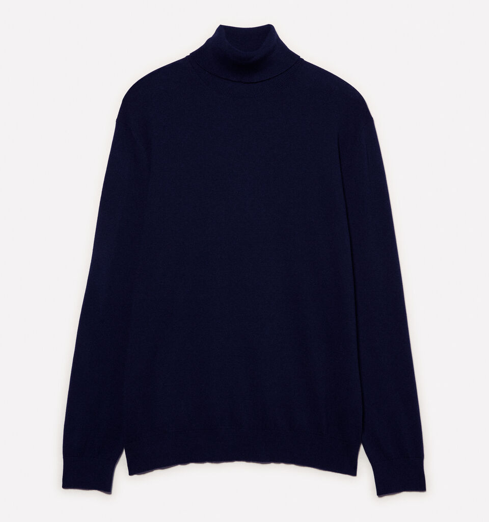 Camisola azul-escuro com gola alta - camisolas gola alta para homem - Azul-Escuro | Sisley image number 5